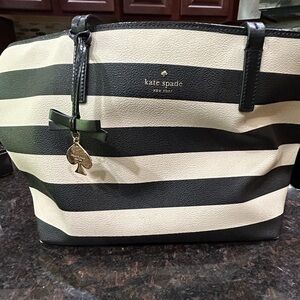 Kate Spade Black and White Striped Women's Bag
